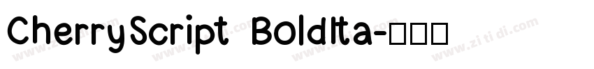 CherryScript BoldIta字体转换
